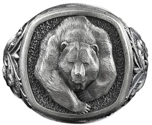 Bysilverstone Jewelry – Quadratischer Siegelring „Wilder Wolf“, Geschenk Für Tierliebhaber, Ringe Für Den Kleinen Finger Für Frauen, Herrenringe Aus Sterlingsilber, Klobige Biker-Ringe, Geistertier-Ri