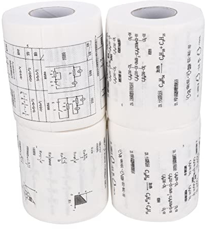 4er-pack Bedrucktes Weiches Saugfähiges Toilettenpapier Mit Chemischem Physikformelmuster