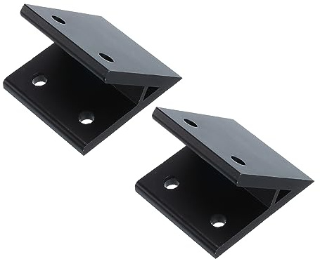sourcing map 2Stk 45 Grad Winkel Aluminum Profil Eckwinkel Strebe Gelenk Anschlüsse für 3060 Serie (Schwarz)