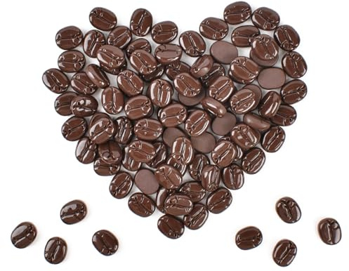 Luckforest Artificial Coffee Beans, 130 Pcs Large Simulation Coffee Beans Artificial Plant for Cafe Shop Cabinet Display Props