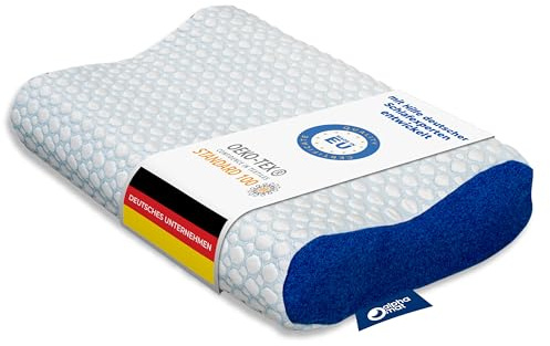 alpha mat Kopfkissen - Schaumstoff Kissen - Ergonomisches Kopfkissen - Schlafkissen mit Alpha Technology - Kopfkissen Nackenschmerzen - Kühlender Stoff Alpha Cool - Oeko-TEX - 50x34 cm - Discovery