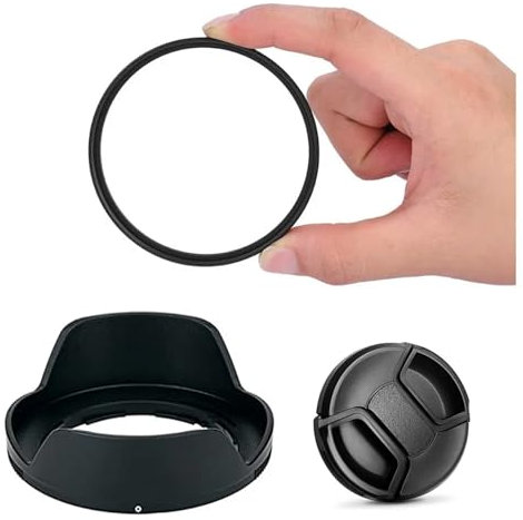 HB98 Reversible Gegenlichtblende 52 mm UV, for Nikon for NIKKOR Z 24–50 mm F/4–6,3 Objektiv auf for Nikon Z50 Z5 Z6 Z7 II Z6II Z7II Kamera HB-98