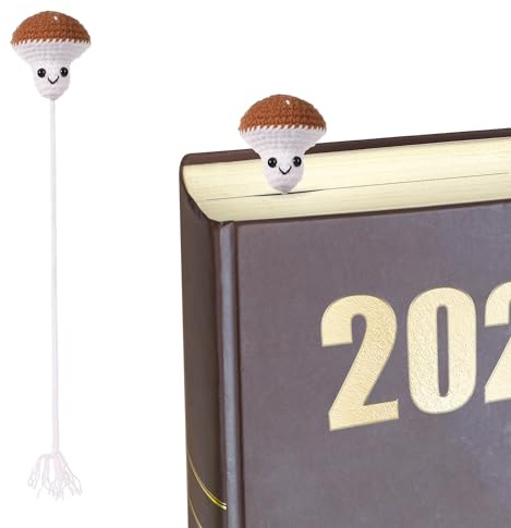 Niedliches Gehäkeltes Lesezeichen, Positiv Lesezeichen Pilz 3D Gemüse Lesezeichen Pflanzen Personalisiert Lesezeichen Seitenmarkierungen Geschenke für Leser Lehrer Buchliebhaber