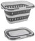 Cesta plegable de plástico para la ropa sucia, 50 L, con asas plegables, portátil, ahorra espacio, contenedor organizador para lavandería, 19.7 x 15.2 x 11.4 pulgadas