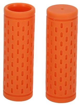 TUCKBOLD Bike Handlebar Grips Covers 90mm Long Lightweight Orange | Bicycle End Grips Protector, 1 Pair