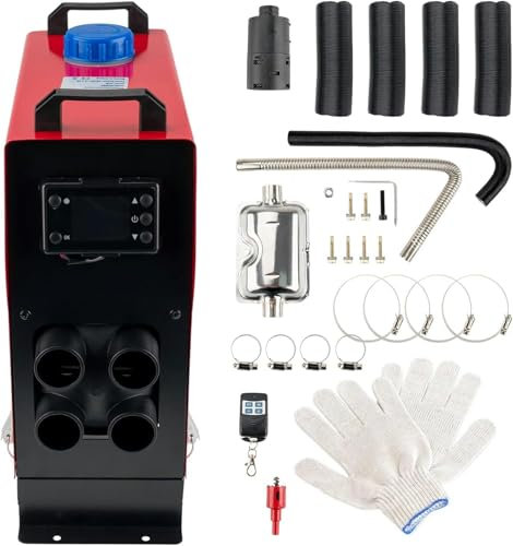 LYJYUJIE 12 V E 5 KW di Riscaldamento Diesel, Riscaldatore di Parcheggio Diesel Tutto in Uno con 4 Ventilazioni Anteriori, Adatte per Auto, Veicoli Ricreativi, Camion, Camper ~/
