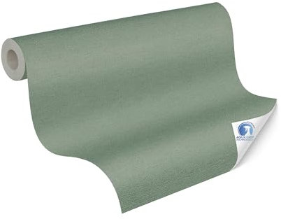 Livingwalls vorgeleimte Vliestapete DESIGNDROP - Tapezieren ohne Kleister - Grün - einfarbige Tapete Made in Germany - 784991