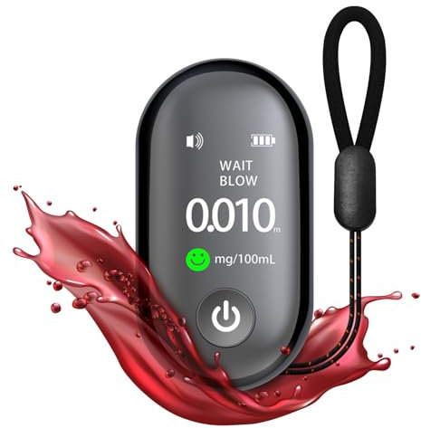 Electri-HQ Etilometro Portatile Certificato Alcol Test con LED ad Alta Definizione e Chip ad Alta Sensibilità,Adatto per Uso Domestico e Professionale