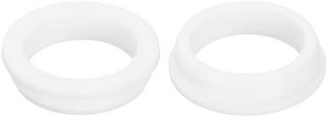 QUARKZMAN 2 Stück Gummitülle Weiß 2-3/8 (60mm) Bohrloch, 1-15/16 (49mm) ID Loch Top Hat Gummistopfen Kabeldurchführung Gummi für Verkabelung, Automobil