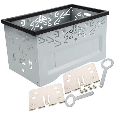 UKCOCO Car Stereo Radio Mounting Bracket Metal Construction Double Din Kit Vibration Resistance Easy to Install