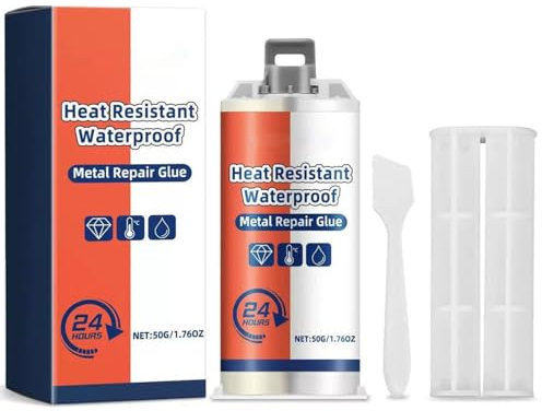 Hitzebeständiger wasserfester Metallreparaturkleber, Metallkleber, hitzebeständiger Kleber (50ml-1Stk) (1 stücke)