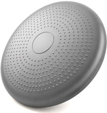 AUNEK Balance Wobble Cushion Physio, 34cm Wobble Board with Pump, Balancing Board Sensory Cushion, Inflatable Balance Disc ADHD Extra Thick Wiggle Seat for Chair, Yoga, Pilates, Core Strength