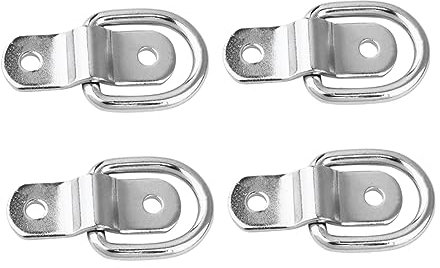 Hemobllo 4piezas Hebillas Tipo d De Hierro Galvanizado Lengüetas Para Amarres De Remolque Anclaje De Amarre Para Camiones y Autocaravanas Escenarios De Transporte