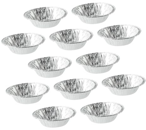 BESTOYARD Stampi Per Crostatine All in Stagnola Coppette Monouso Per Muffin e Cupcake Da Argento