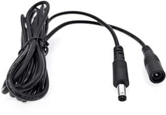 JZK 2M Câble d'alimentation d'extension 2.1mm x 5.5mm pour caméras vidéosurveillance, câble d'alimentation DC Femelle-mâle 5.5 x 2.1 mm pour Tapo C110, C211, C510W TC70 caméras, Rubans LED