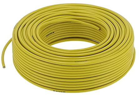 Elektrisk ledning Aluminium 7-ledare rund förlängningskabel Strömtillbehör BLVV 1x10 AC300V 100 meter Gul PVC-isolerad för hushållsapparater Små elektriska verktyg