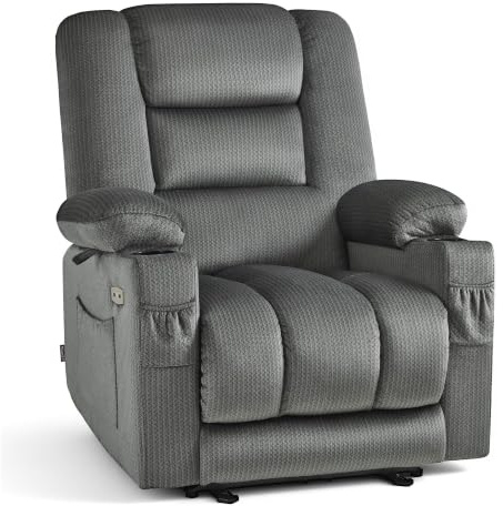 ELEGUE Relaxsessel Elektrisch Verstellbar, 155° Zero Gravity, Massagesessel | 155 ° Zero Gravity Power Recliner,TV Sessel mit Massage-funktion & Wärme-funktion,USB & TYP-C