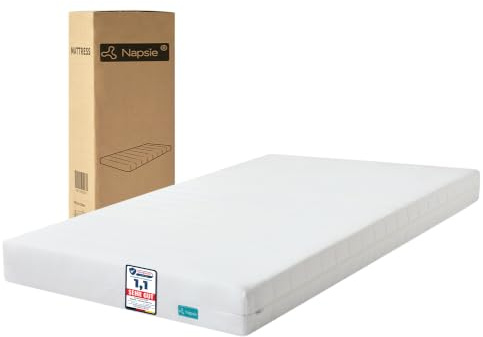 NAPSIE 7‑Zonen Kaltschaummatratze 80x200 cm (H3) mit waschbarem Bezug | Ergonomische 7-Zonen Hochwertige Matratze aus Kaltschaum,hypoallergen & antibakteriell, OEKO‑TEX® 100 zertifiziert,12 cm Höhe