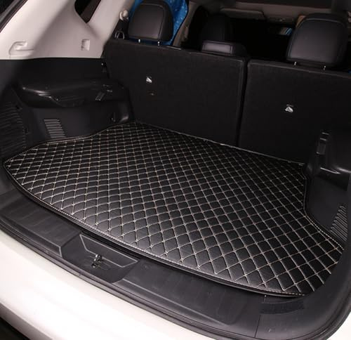Auto Kofferraummatte für Kia EV5 GT-Line (ab 2025) 2026, Antirutschmatte Auto Kofferraum Schutzmatte Interieur Zubehör,A Black Beige