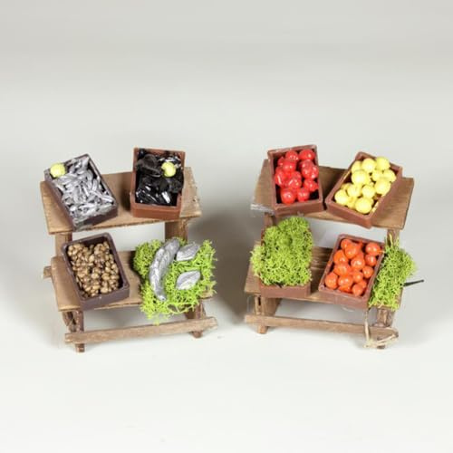 BANCO 8X7CM FRUTTA/PESCE ACCESSORI PER PRESEPE CLASSICO