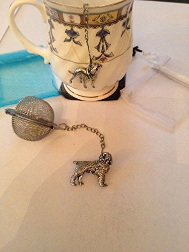 Spaniel Hund 5,1 cm Tee Ball Mesh-Ei Edelstahl Kugel Sieb D5