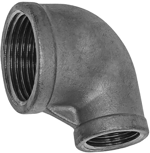 MegaHaustechnik Reduzierwinkel, 1“ x 1/2“, Gewindefitting Edelstahl V4A | Trinkwasser geeignet, Innengewinde reduziert, Rohr, rostfrei INOX Reduzierung Reduktion