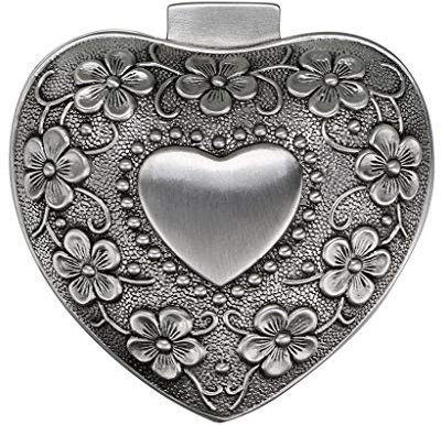SUMNACON Schmuck-Aufbewahrungsbox aus Metall, antiker Herzform, kleiner Koffer für Ringe, Halsketten, Ohrringe, Schmuckstücke und Andenken