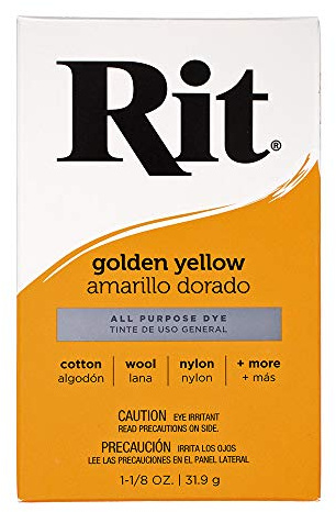 All Purpose Concentrated Rit Dye Powder Single Pack for Clothing, Décor, and Crafts – Golden Yellow