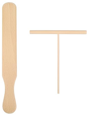 Cabilock Distribuidor de crepes de madera, espátula de crepes, crepes, jamón de palat, fabricación de crepes, juego de utensilios de cocina, utensilios de cocina, restaurante, hogar