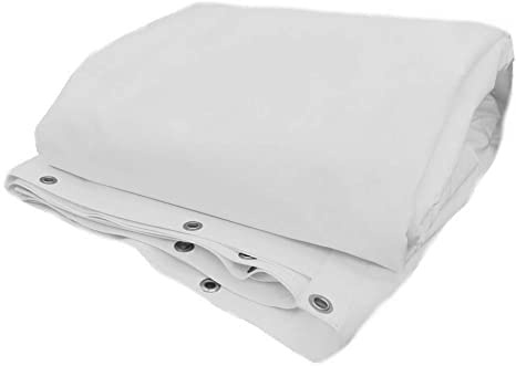 TELO/TELONE PVC 650 gr/mq occhiellato rinforzato varie dimensioni e colori (3 X 8 (24 mq), BIANCO)