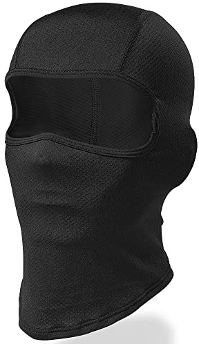 FRSOHEWIN Sturmhaube Balaclava Sommer dünn Atmungsaktiv Gesichtsmaske Polyester für Herren Damen Motorrad Fahrrad Outdoor Laufen Sport Schwarz