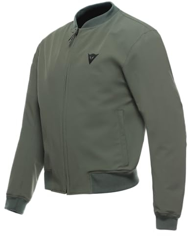 Dainese - Bhyde No-Wind Tex Jacket, Bomber Moto, Tessuto Antivento e Idrorepellente, Protettori Morbidi su Spalle e Gomiti, Giacca Moto da Uomo, Verde, 48