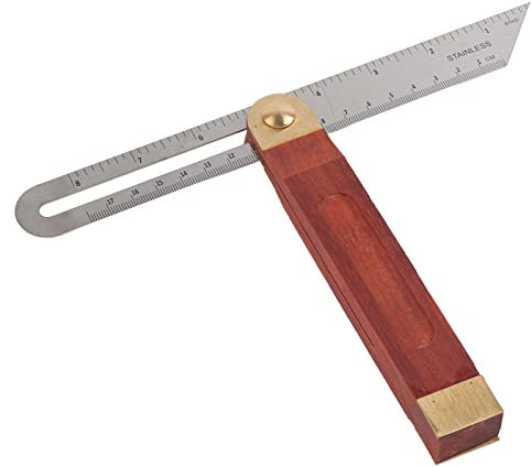 9 Inch T-Bevel Gauge Angle Finder, Adjustable Sliding Angle Ruler Protractor, T Measurements Ruler with Locking Mechanism and Dual Scales for Craftsman Carpenter