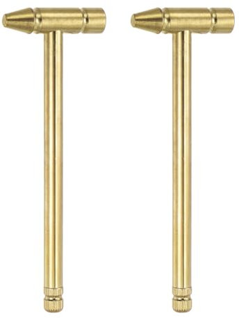sourcing map 2pcs Mini Multifunction Copper Hammer 160x52mm Small Brass Nail Pulling Hammers