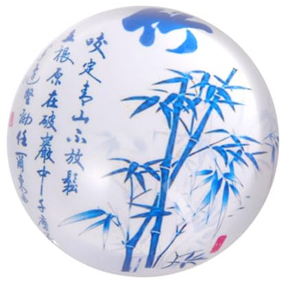 AOKWAWALIY Halbkugel-Briefbeschwerer Lupen Briefbeschwerer chinesische Desktop-Kunst Werkzeug Schreibwaren Kalligraphie-Briefbeschwerer Glas Papierutensilien