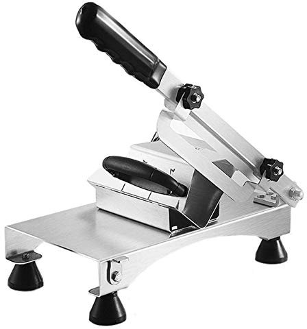 GLJTUO Manual Frozen Meat Slicer Stainless Steel Meat Slicing Machine Beef Mutton Roll Meat Cheese Slicer Meat Slicer Cutter For Hot Pot Shabu Shabu