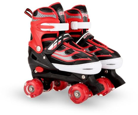 COMETX Rollschuhe für Kinder Perfekt für Mädchen im Alter von 5-8 Jahren Ideal für Kinder von 6-12 Jahren Rollschuhe Kleinkinder Einstellbare Größe Skates Schuhgröße 28-41