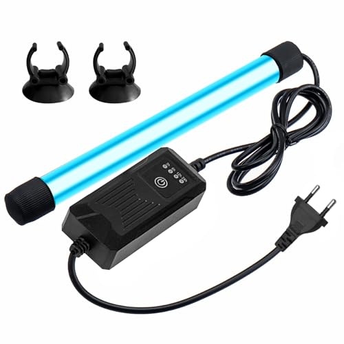 Luz Esterilizadora uv para Acuario, Lámpara UV 9W con Temporizador