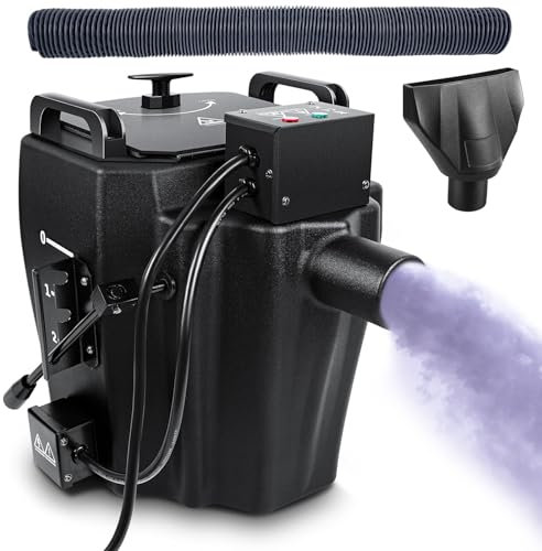 HYQNG Máquina de Niebla de Hielo seco, máquina de Niebla Baja de 3500 W con Tubo y Boquilla, máquina de Humo nebulizadora de Escenario, Niebla de Alta Densidad, área de Cobertura de 150 m² 6000W