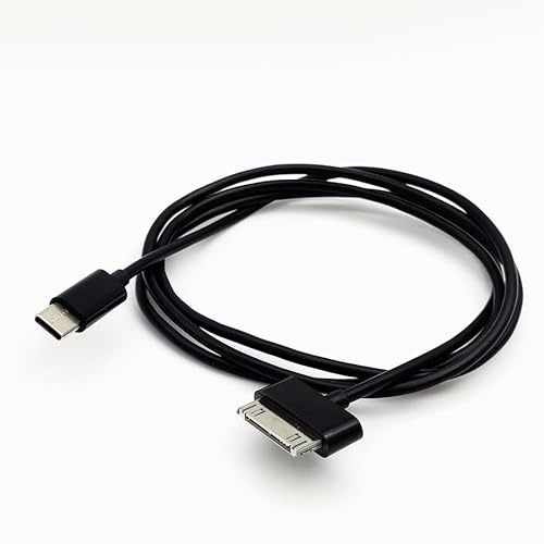 ZHHSUNY 3.3Ft 30-Pin to USB C Adapter Cable for i-Phone 4/4S i-Pad 1/2/3 i-Pod, Type-C to 30 Pin Cable Mains Charging Syncing Old Pad Phone Pod (Black)