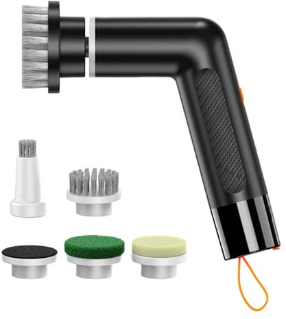 Spazzola Elettrica Per Pulizia, Scopa Elettrica Senza Filo Con Testina Rimovibile, Pulitore Ergonomico per Bagno WC Cucina con Design Igienico