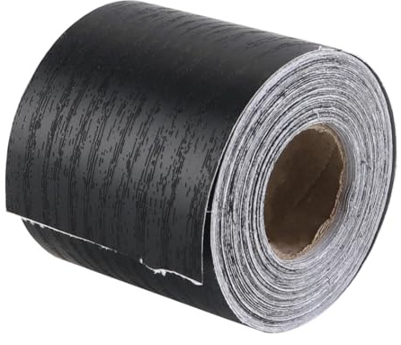 CENPEK Lot De 2 Bandes Adhésives En Bois Imperméables Pour Chants De Tables, Chaises, Plinthes, Portes, Fenêtres, Sols Et Meubles, Noir