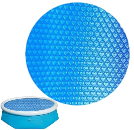 Generisch Lona solar de alta calidad, diámetro 180 cm, redonda, 300 cm, color azul, lámina solar para piscina, calefacción de piscina, cubierta redonda para piscina, resistente al polvo