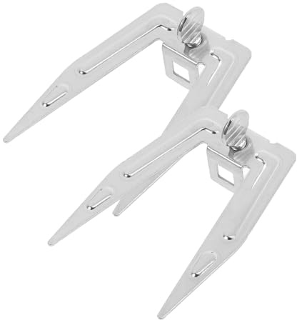 STOBAZA 2 piezas Tenedor para Asar Pollo Giratorio Inoxidable Accesorio para Horno y Freidora de Aire Utensilios para Parrilla y de Carne y Pescado Desmontable y Fácil de Limpiar
