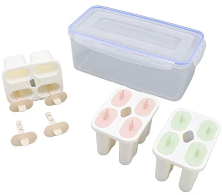 KIMISS Ensemble de Moules à Sucettes Glacées de qualité Supérieure, 3 Pièces, Moules Réutilisables pour Crème Glacée DIY, Idéaux pour les Friandises au Lait et au Yaourt