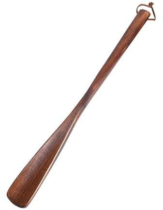 Calzador, Calzador de Mango Largo Cuerno de Madera para Zapatos Mango Largo con cordón de Cuero Cuerno de Zapatos de 40 cm para Personas Mayores Hombres Mujeres Niños Levantador de Viaje pa