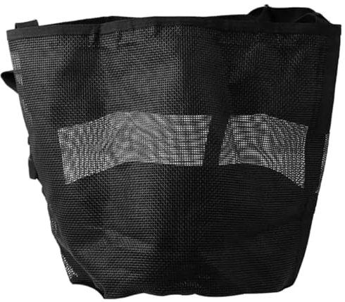 YARNOW Bolsa de Alimentación para Caballos Ajustable M Negra Malla Resistente Anti-Desbordamiento Tamaño D95 X Pulgadas Bolsa Transpirable para Comida y Paja Adecuado para