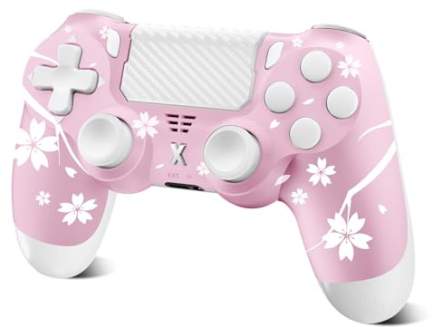 Glitfix Wireless Controller für PS-4, Controller Wireless für PS-4/Pro/Slim/PC, Bluetooth Gamepad Joystick mit Dual Vibration Touch Panel 3.5mm Audio Jack Six-Axis