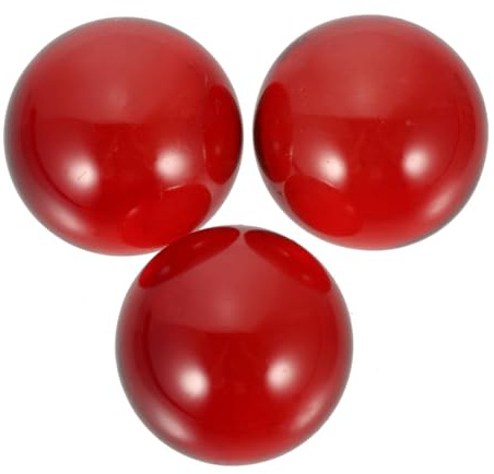SHERCHPRY 3 Esferas de Vidrio Ornamentales Rojas para Centros de Mesa, Accesorio Decorativo de Cristal para Fotografía y Adivinación, Pack de 3 Piezas
