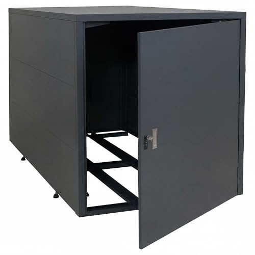 PROREGAL 2er-Fahrradgarage | HxBxT 123x113x208cm | Fahrradunterstand Fahrradbox Bikebox | Anthrazit | abschließbar verzinkter Stahl